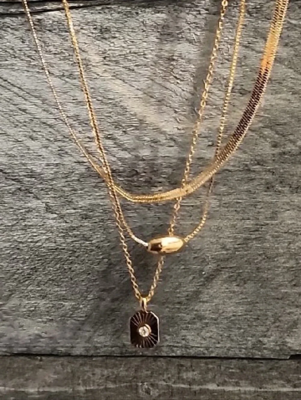 a new day Gold Multi-Layer Pendant Necklace